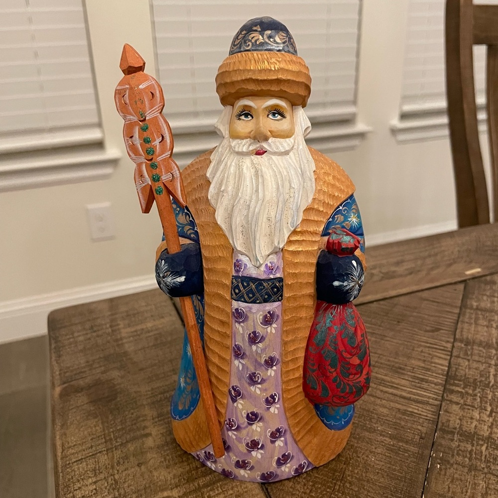 Debrekht blue, purple and red Santa